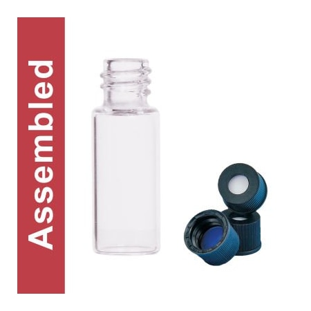 Cp Lab Safety. Wheaton MicroLiter 2ML Clear Screw Thread Vial Kit, 100 pk 08-1030K-A